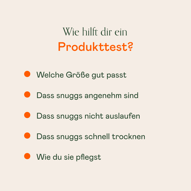 snuggs Produktprobe