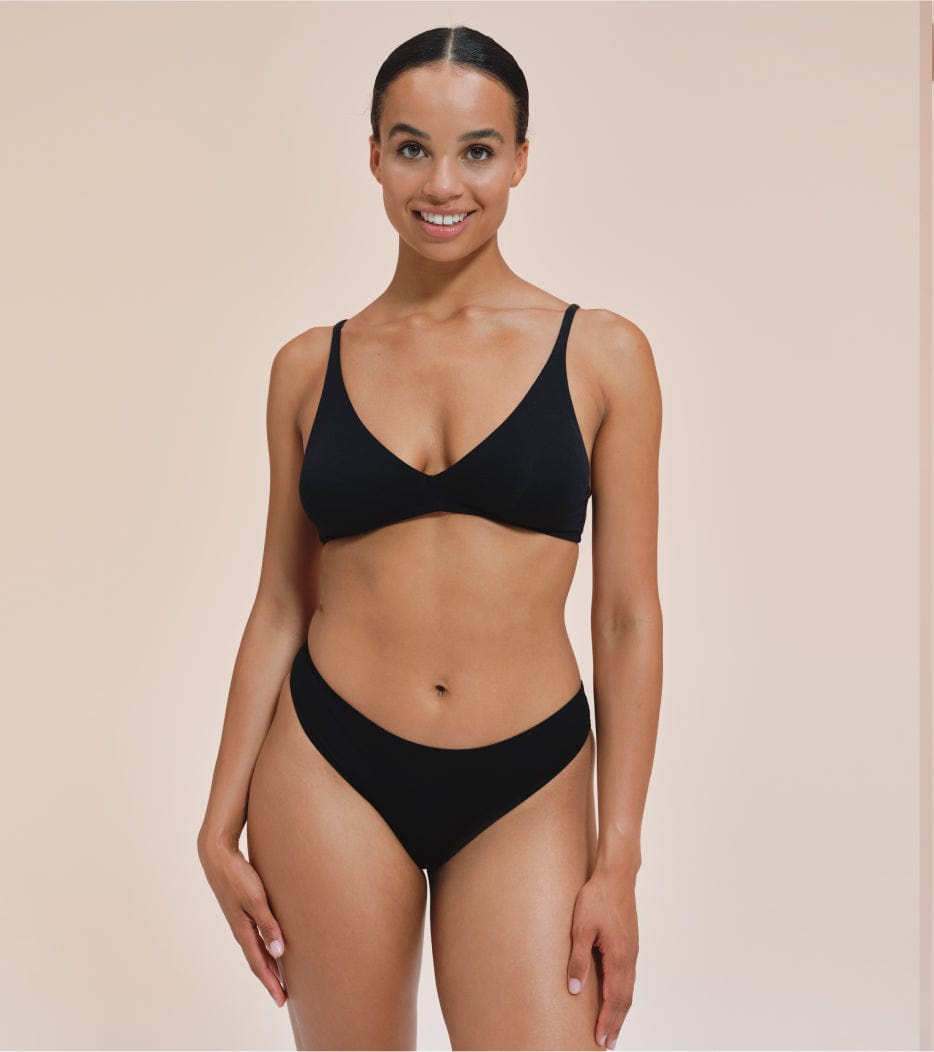 Spitze Brief - Recyceltes Nylon - Schwarz